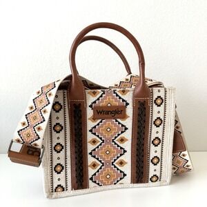 Wrangler Brown and Cream Satchel
